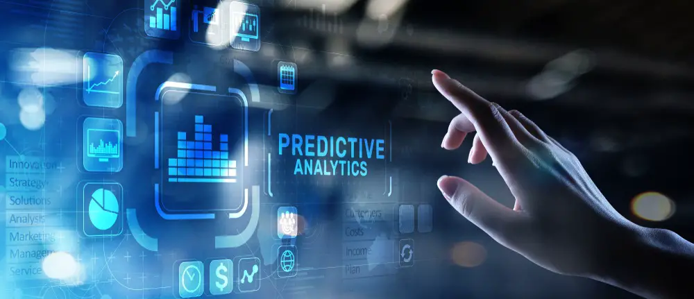 Predictive analytics Big Data analysis Business intelligence internet and modern technology concept on virtual screen